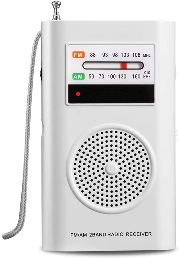 MIKA AM FM Radio, Battery Operated Radio, Portable Pocket Radio with Best Reception for Indoor/Outdoor Use, Transistor Radio with Headphone Jack