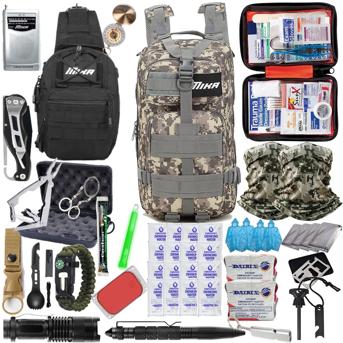 2 Person Emergency Kit 72 Hour Backpack by Stealth Angel Survival Green Camo