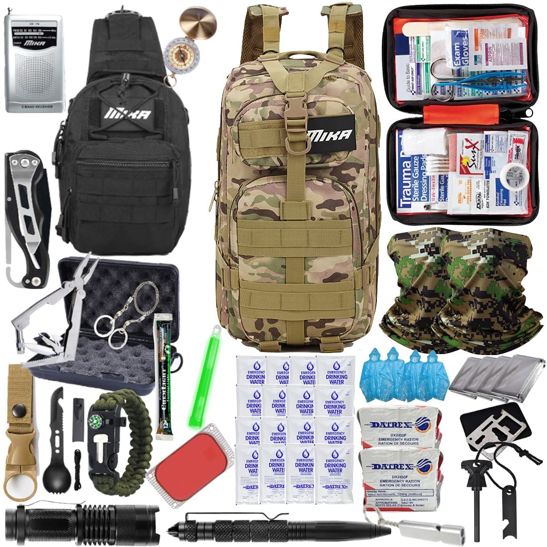 2 Person Emergency Kit 72 Hour Backpack by Stealth Angel Survival Green Camo