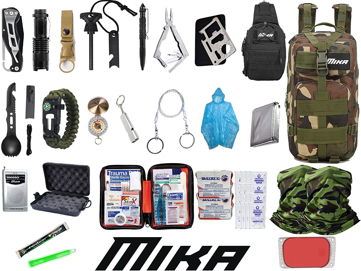MIKA Premium 72 Hours for 2 People Bug Out Bag, Emergency Survival Kit –  mikaelectronics